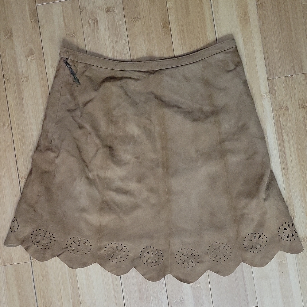 Ivanka Trump Tan A-Line Mini Skirt Casual